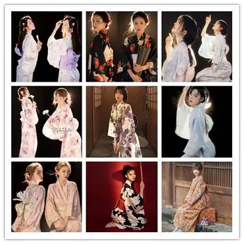 36 Стилей, Традиционное японское Кимоно Сакура, Женское винтажное платье с цветочным принтом, Женский Восточный костюм, Хаори, Юката, Азиатская одежда