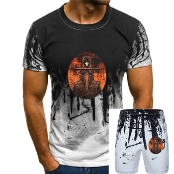 Plague Doctor On Fire Графическая футболка Для мужчин с круглым вырезом, Модная повседневная высококачественная футболка с принтом
