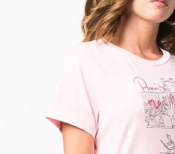 Женская футболка с Надписью Emdroidery, Ручная роспись, O-Образный Вырез, Тонкие Футболки с коротким рукавом, Повседневный Хлопковый Топ