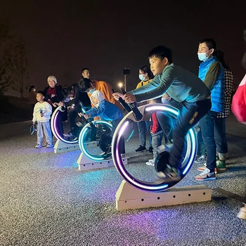 Большой Динамический Велосипедный фонтан, Велосипедное Интерактивное Развлечение, уличная светящаяся Педаль для выработки электроэнергии, оборудование без питания